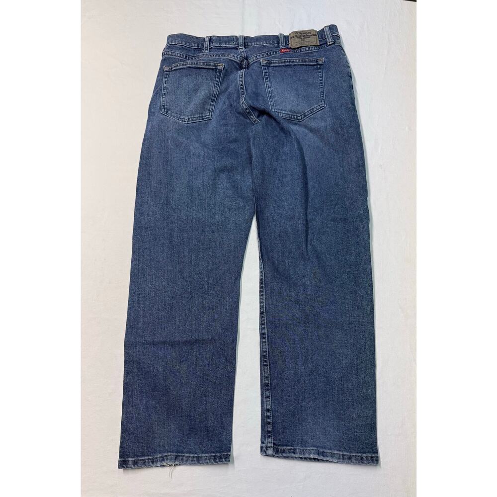 Wrangler  Relaxed Fit Straight Leg - jeans men size 34x29 Blue Denim - Picture 6 of 8